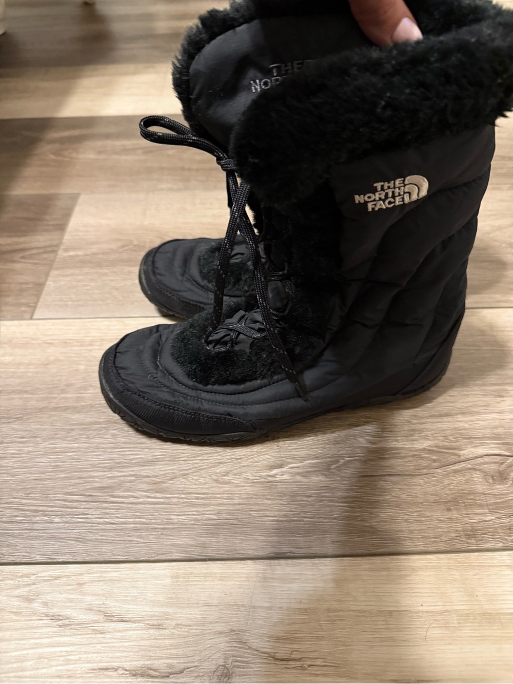 The North Face Women’s Black Insulated Winter Boots - Nuptse Fur IV Snow Boots